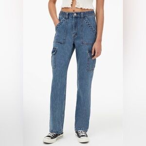 Aeropostale 90’s Baggy Cargo Jeans W/ Elastic Waist